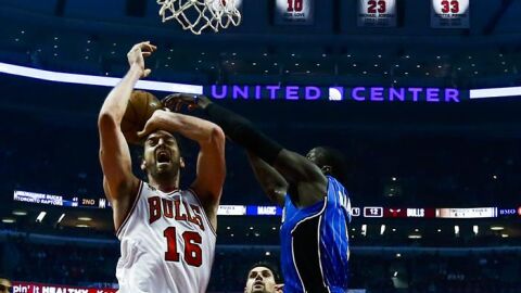Pau Gasol, en el encuentro con los Magic.