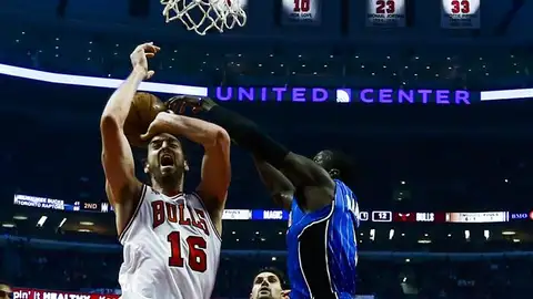 Pau Gasol, en el encuentro con los Magic. Pau Gasol, en el encuentro con los Magic.