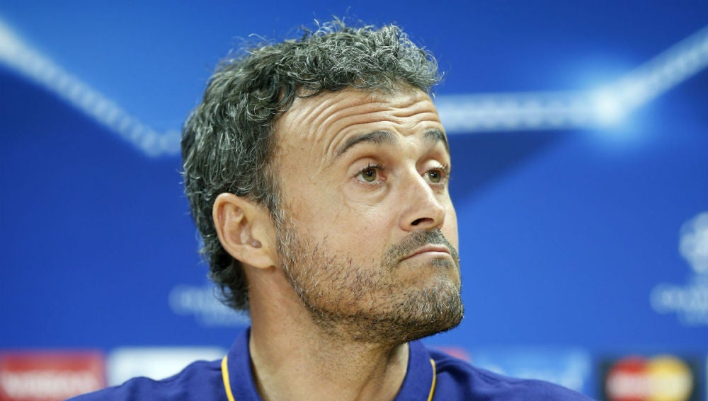 Luis Enrique atiende a los medios en la previa del Barça-BATE