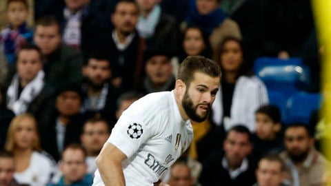 Nacho, en el momento del gol