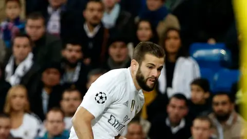 Nacho, en el momento del gol Nacho, en el momento del gol