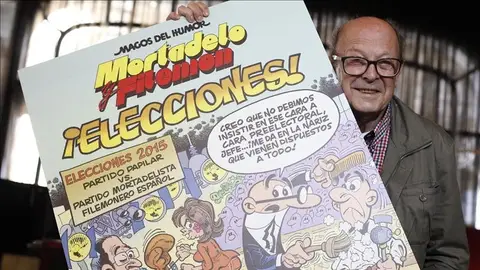 El nuevo comic de Ibáñez, 'Elecciones', en el que Mortadelo y Filemón se codean con figuras del mundo de la política El nuevo comic de Ibáñez, 'Elecciones', en el que Mortadelo y Filemón se codean con figuras del mundo de la política