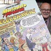 El nuevo comic de Ibáñez, 'Elecciones', en el que Mortadelo y Filemón se codean con figuras del mundo de la política El nuevo comic de Ibáñez, 'Elecciones', en el que Mortadelo y Filemón se codean con figuras del mundo de la política