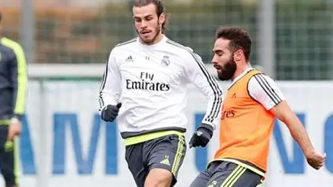 Gareth Bale y Carvajal, en Valdebebas Gareth Bale y Carvajal, en Valdebebas