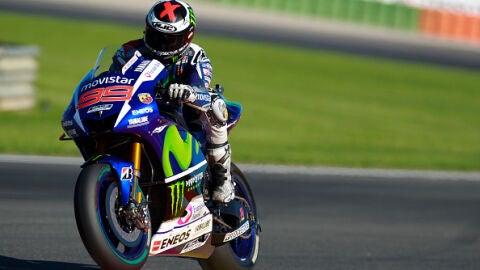 Jorge Lorenzo durante el GP de Valencia