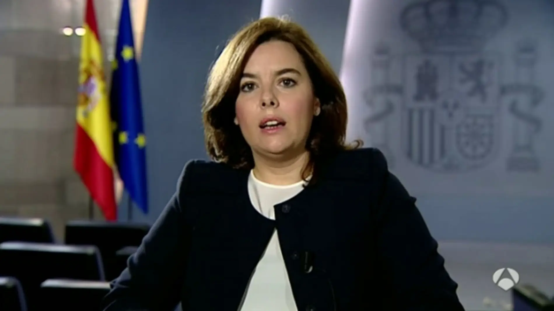 Soraya Sáenz de Santamaría en Antena 3.