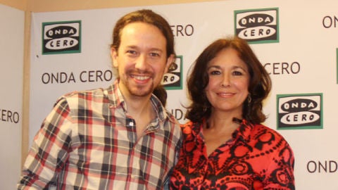 Pablo Iglesias con Isabel Gemio