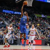 Andrew Wiggins anota en el partido ante los Hawks Andrew Wiggins anota en el partido ante los Hawks