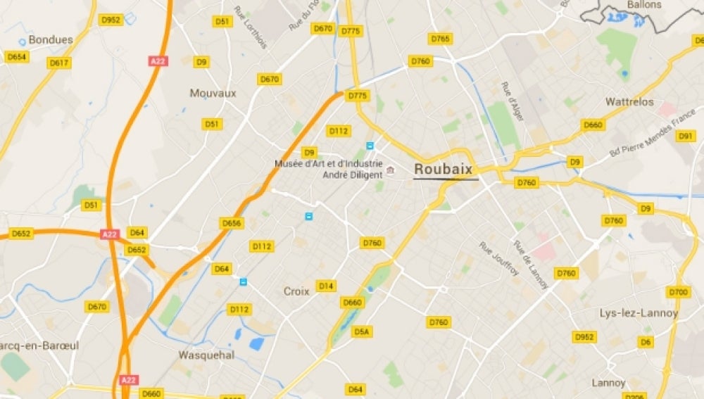 La localidad francesa de Roubaix, ubicada en la frontera con Bélgica