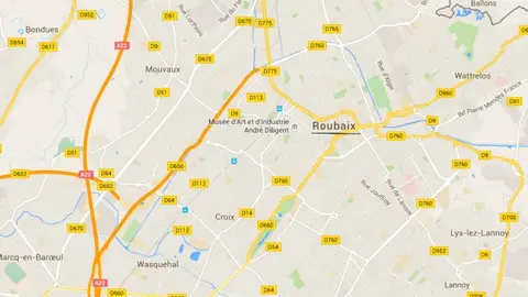 La localidad francesa de Roubaix, ubicada en la frontera con Bélgica La localidad francesa de Roubaix, ubicada en la frontera con Bélgica