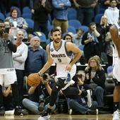 Ricky Rubio, en acción ante los Sixers Ricky Rubio, en acción ante los Sixers