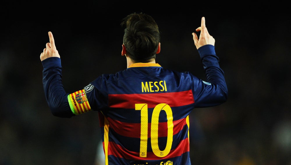 Messi celebrando su gol