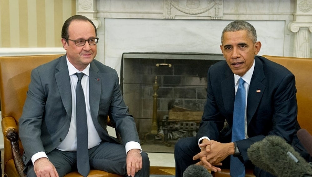 El presidente francés, François Hollande, y su homólogo estadounidense, Barack Obama