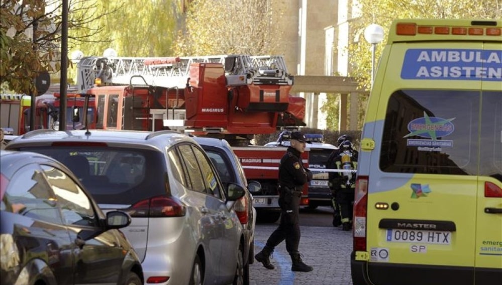 Efectivos sanitarios, de bomberos y de la Policía Local en Salamanca