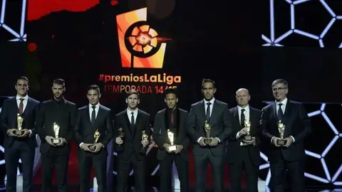 Los premieados en la gala de la Liga Los premieados en la gala de la Liga