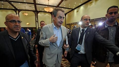 El expresidente del Gobierno, Jos&eacute; Luis Rodr&iacute;guez Zapatero, en Venezuela