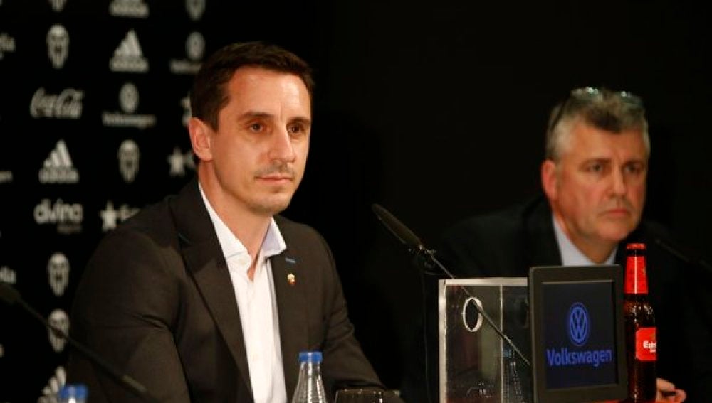 Gary Neville, en su presentación como entrenador del Valencia