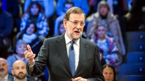 Mariano Rajoy durante su intervenci&oacute;n en el programa de La Sexta, 'La calle pregunta'