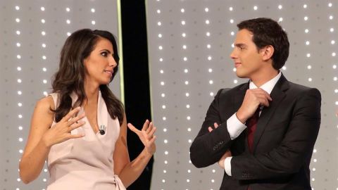 Ana Pastor y Albert Rivera minutos antes del Debate 