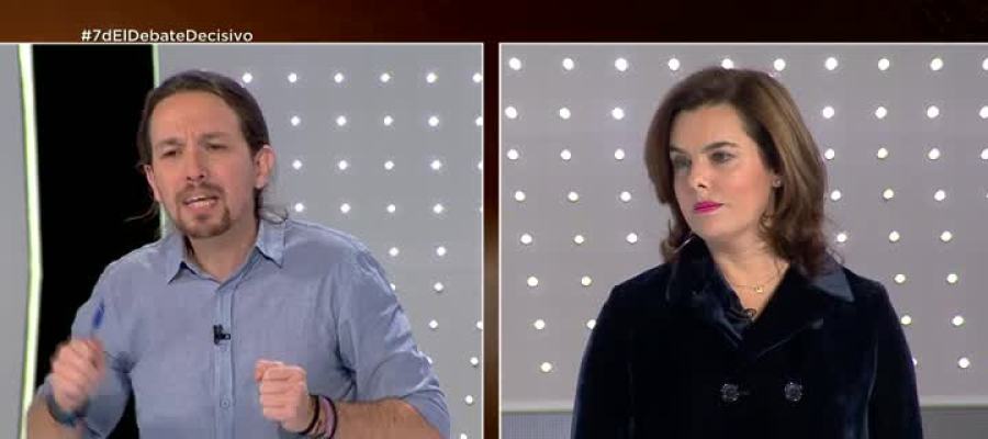 Pablo Iglesias y Soraya Sáenz de Santamaría Pablo Iglesias y Soraya Sáenz de Santamaría