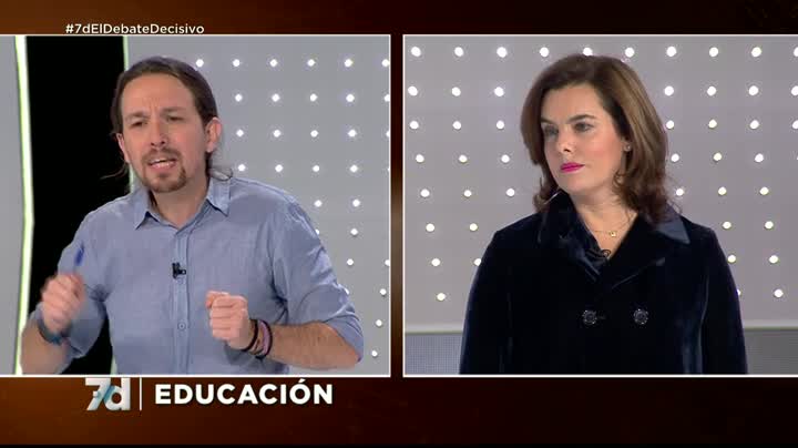Rifirrafe entre Iglesias y Santamaría: ¿Tiene la educación el mismo nivel que los derechos civiles? Rifirrafe entre Iglesias y Santamaría: ¿Tiene la educación el mismo nivel que los derechos civiles?