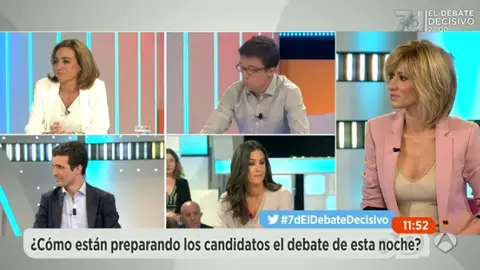 Carme Chacón, Íñigo Errejón, Pablo Casado y Begoña Villacís hablan del Debate Decisivo en Espejo Público Carme Chacón, Íñigo Errejón, Pablo Casado y Begoña Villacís hablan del Debate Decisivo en Espejo Público
