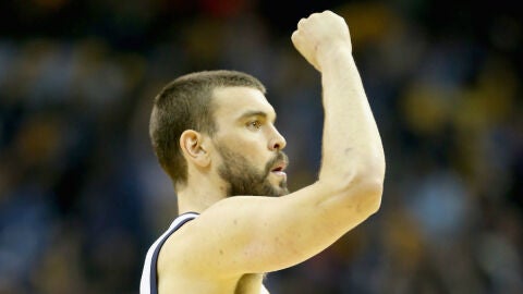 Marc Gasol celebra la victoria de los Memphis Grizzlies