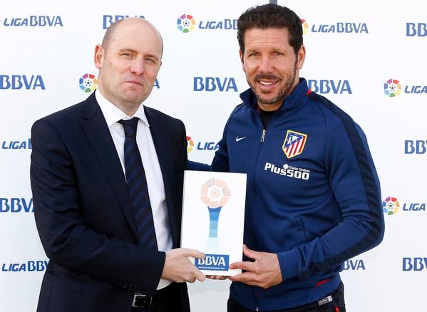 Simeone, mejor técnico de la Liga en el mes de noviembre Simeone, mejor técnico de la Liga en el mes de noviembre