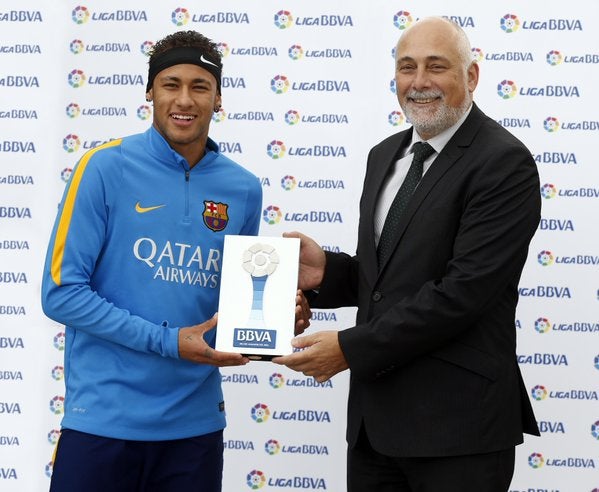 Neymar, mejor jugador de la Liga en el mes de noviembre Neymar, mejor jugador de la Liga en el mes de noviembre