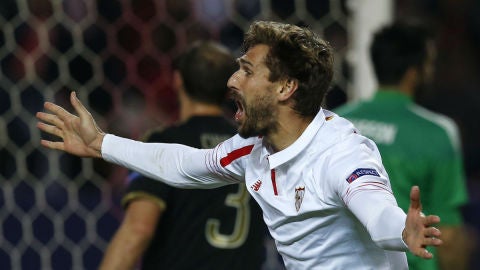 Llorente celebra su gol ante la Juventus
