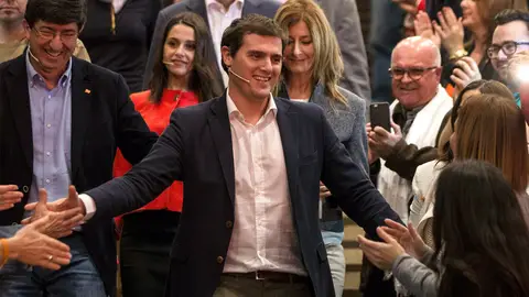 Albert Rivera durante su mitin en Málaga Albert Rivera durante su mitin en Málaga