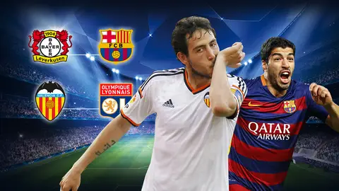 Leverkusen . Barcelona y Valencia - Lyon Leverkusen . Barcelona y Valencia - Lyon