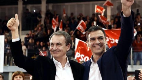 Zapatero y Pedro S&aacute;nchez