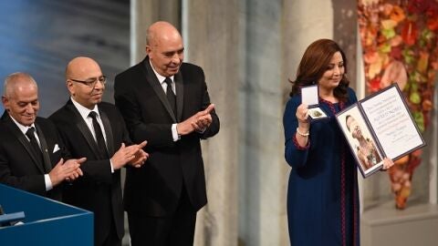 Los miembros del Cuarteto de Di&aacute;logo de T&uacute;nez reciben el Premio Nobel de la Paz