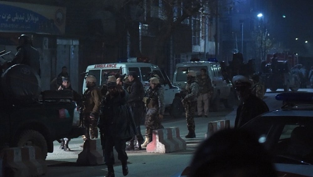 Fuerzas de seguridad desplegadas en Kabul
