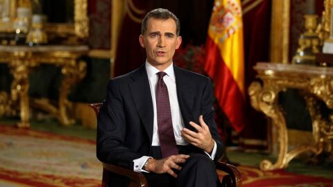 Felipe VI, durante el Mensaje de Navidad de 2015