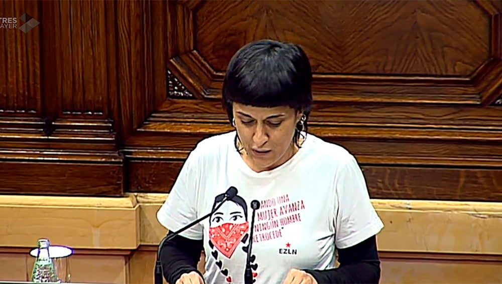 Anna Gabriel, en el Parlament