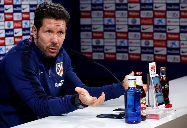 Simeone: "El grupo trabaja para molestar a Real Madrid y Barcelona" Simeone: "El grupo trabaja para molestar a Real Madrid y Barcelona"