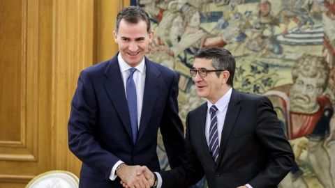 El Rey recibe al presidente del Congreso, Patxi L&oacute;pez