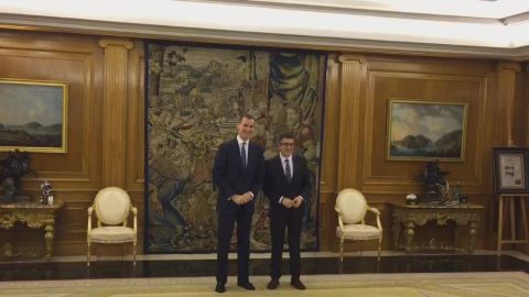 El rey Felipe VI recibe a Patxi L&oacute;pez en Zarzuela