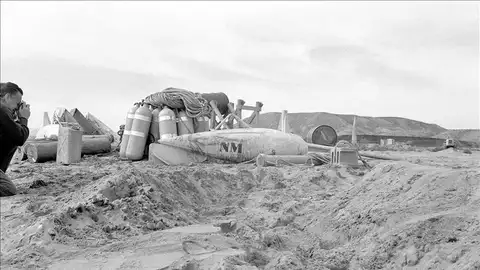 Una de las bombas nucleares que cayeron en Palomares Una de las bombas nucleares que cayeron en Palomares