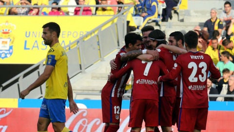El Atl&eacute;tico celebra un gol ante Las Palmas