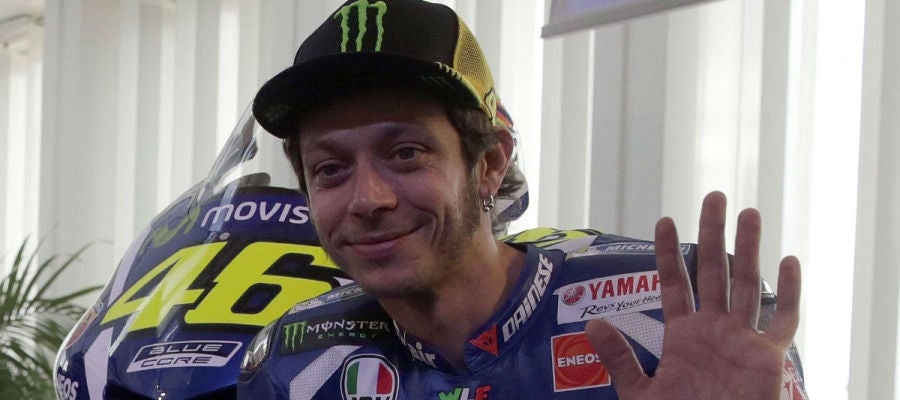 Valentino Rossi, en la presentación de Yamaha en Barcelona Valentino Rossi, en la presentación de Yamaha en Barcelona