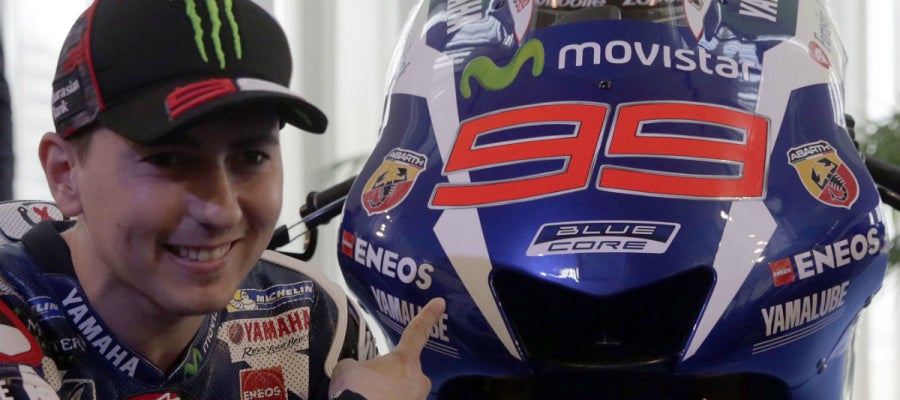 Jorge Lorenzo, durante la presentación de la Yamaha de 2016 Jorge Lorenzo, durante la presentación de la Yamaha de 2016