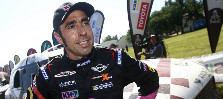 Nani Roma, tras una etapa del Dakar Nani Roma, tras una etapa del Dakar