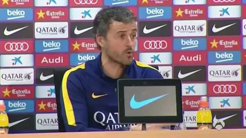 Luis Enrique, durante la rueda de prensa Luis Enrique, durante la rueda de prensa