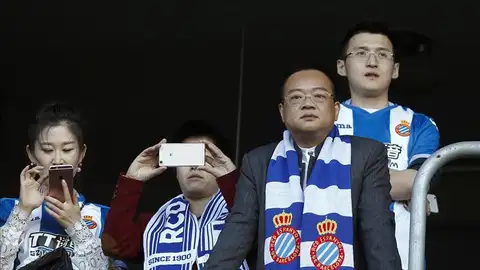 Chen Yansheng en un partido del RCD Espanyol Chen Yansheng en un partido del RCD Espanyol