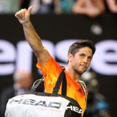 Verdasco tras ganar a Nadal y pasar a la segunda ronda del Open de Australia.