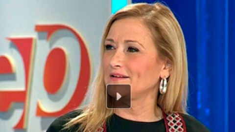 La presidenta de la Comunidad de Madrid, Cristina Cifuentes, durante una entrevista en Espejo P&uacute;blico