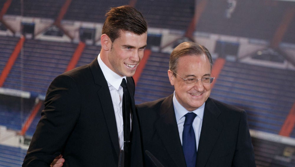 Gareth Bale y Florentino Pérez